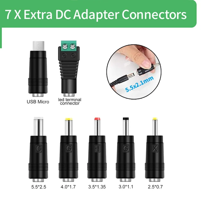 Alt view image 2 of 7 - Security-01 12V 1A Power Supply AC 100-240V to DC 12V 1A Power Adapter Charger for CCTV Camera,LED Strip Light, Router, BT Speaker and More,UL Listed