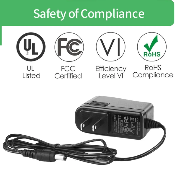 Alt view image 6 of 7 - Security-01 12V 1A Power Supply AC 100-240V to DC 12V 1A Power Adapter Charger for CCTV Camera,LED Strip Light, Router, BT Speaker and More,UL Listed