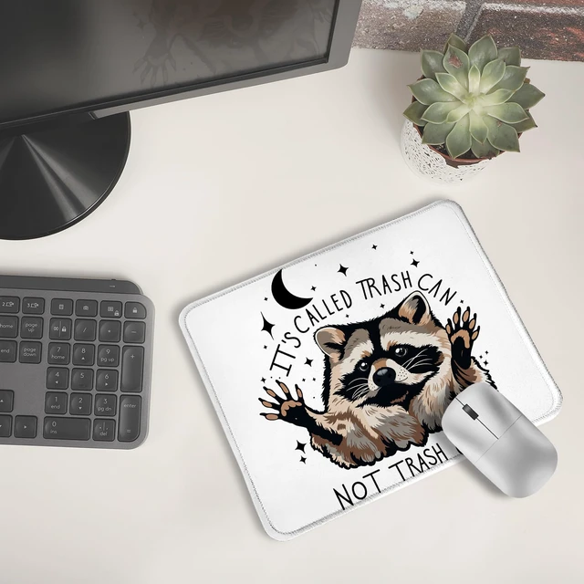Alt view image 6 of 6 - Foritho Funny Raccoon Mouse Pad 9.5x7.9 Inch, It's Called Trash Can Not Trash Cannot Raccoon Cute Mouse Pad Funny,Mousepad for Work Gaming Computers Laptop Office Desk Accessories