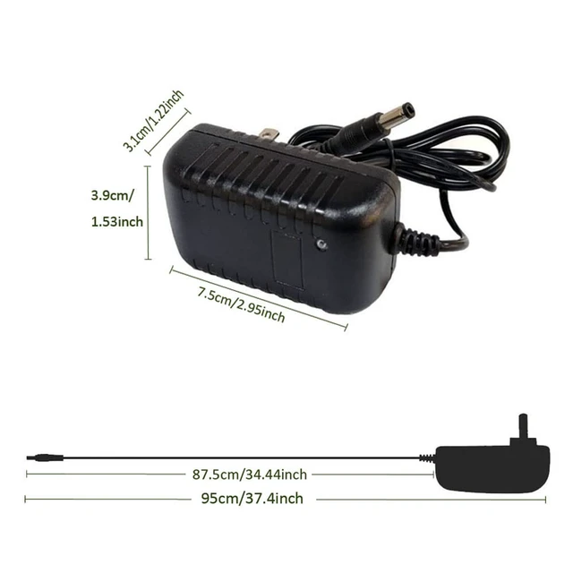 Alt view image 2 of 4 - 12V DC Power Supply 1.5A Universal AC Adapter | 100-240V 50/60Hz to 12 Volts 1.5Amp Transformer, DC 12V Power Adapter Cord, 5.5mm x 2.5mm Barrel Plug