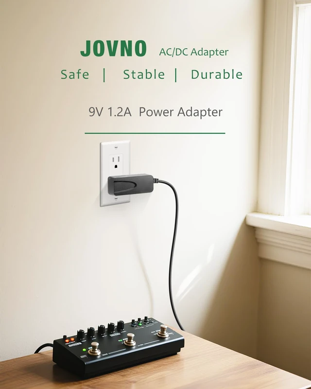 Alt view image 7 of 7 - 9V DC Power Adapter 1.2A Power Supply Center Negative, DC 9V Power Cord | Cable length 6.6 feet | 5.5*2.1mm Barrel Plug | 9 Volts 1.2Amp 1200mA Charger | UL Listed and Multi-protection
