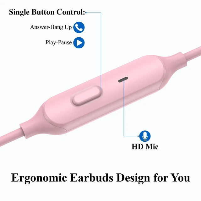 Alt view image 6 of 7 - 3.5mm Jack Headphones Wired for ThinkPad/Chromebook Laptop Earbuds Pink | Noise Cancelling Earphones with Microphone for Airplane School Students for Kindle Fire/iPod PC Tablets for MP3/MP4/iPhone 6