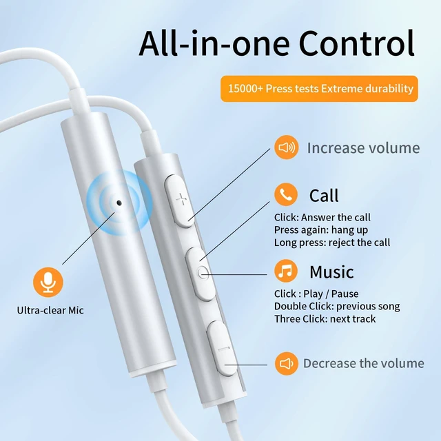 Alt view image 7 of 7 - BENEWY Wired Earbuds 3.5mm Magnetic Earphones with Microphone Headphones | Noise lsolating, Clear Stereo, Ergonomic Design for iPhone, iPad,Smartphone, MP3 Players, Laptops and Other Audio Devices