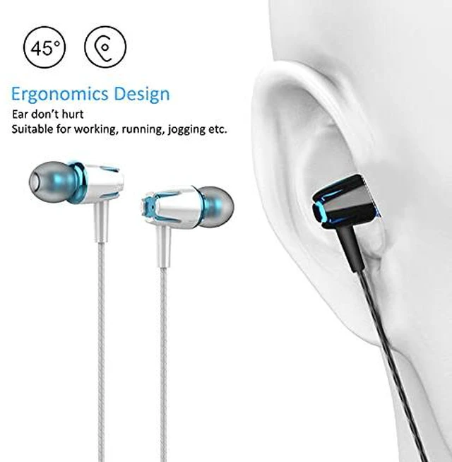 Alt view image 5 of 7 - Kamon 5 Pack Earbuds Headphones with Remote & Mic, Earphones Wired Stereo in-Ear Bass for iPhone, Android, Smartphones, iPod, iPad, MP3, Fits All 3.5mm Interface (K1)