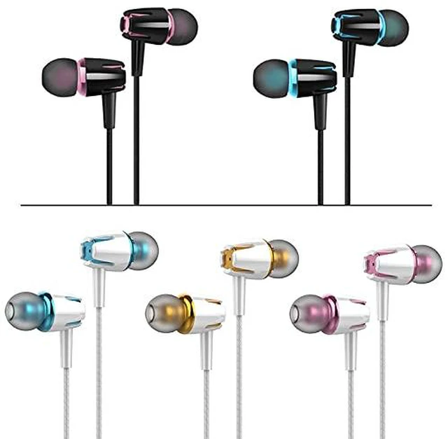 Alt view image 6 of 7 - Kamon 5 Pack Earbuds Headphones with Remote & Mic, Earphones Wired Stereo in-Ear Bass for iPhone, Android, Smartphones, iPod, iPad, MP3, Fits All 3.5mm Interface (K1)