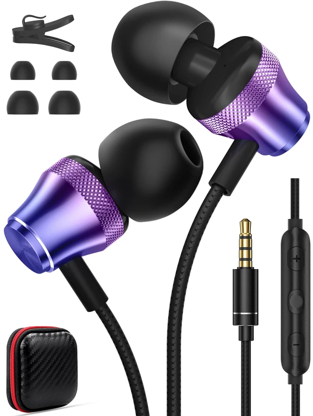 Main image of Wired Earbuds for Chromebook Laptop PC,3.5mm in Ear Headphones for Kindle | Fire HD 10,8,8 Plus,7 Tablet,Noise Cancelling Ear Buds Plug in Audio Jack Mic Volume Control for Samsung A15 A14 for Moto G