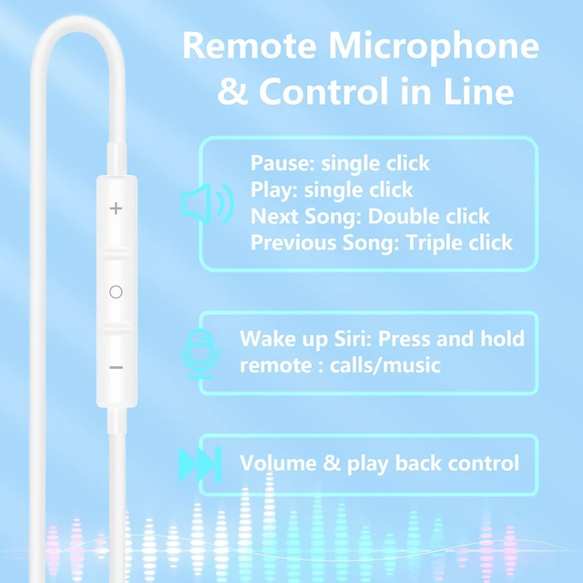 Alt view image 2 of 7 - 2Pack Headphones for iPhone Earbuds with Built-in Microphone & Volume Control, Wired Earphones Compatible with iPhone 14/13/12/11 Pro Max/Xs Max/XR/X/7/8 Plus