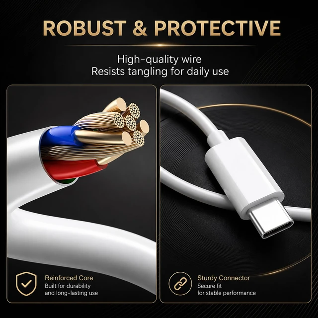 Alt view image 6 of 7 - USB C Wired Earbuds for iPhone 15/16/17, Semi-in-Ear Headphones with Microphone, Volume Control and Built-in DAC, Compatible with Samsung Galaxy and Google Pixel(2 Pack)