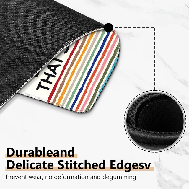 Alt view image 4 of 7 - Cquwb Inspirational Diversity Mouse Pad, Equality Motivational Rainbow Square Mousepad Mouse Mat with Anti-Slip Rubber Base for Computer Laptop Therapy Office Home Desk, 9.5x7.9 in