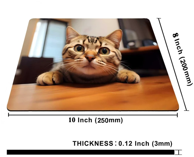 Alt view image 2 of 6 - Cute Cat Square Mouse Pads for Wireless Mouse,Small Office Computer Mousepad for Desk Laptop,Non-Slip Rubber Base Mouse Pads for Desk Laptop Computer