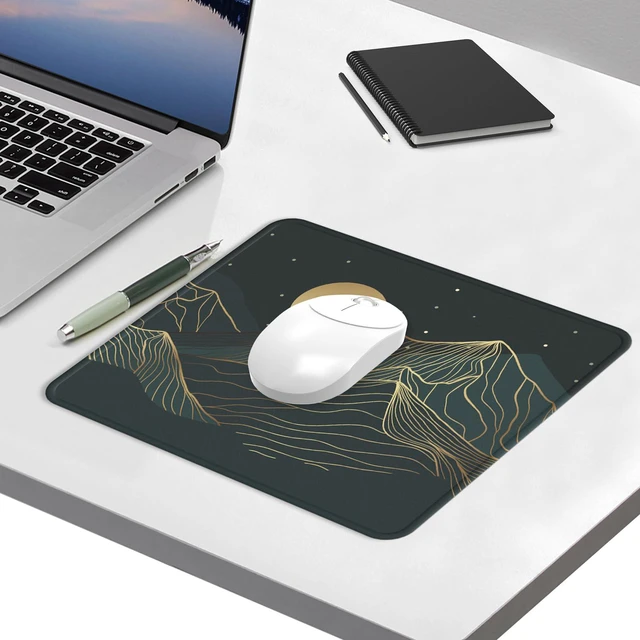 Alt view image 3 of 7 - eulps Mouse Pad with Stitched Edge, Multiple Patterns Computer Mouse Pads with Non-Slip Rubber Base, Washable Cloth Mousepad, for Gaming, Laptop, PC (Lunar Peaks)