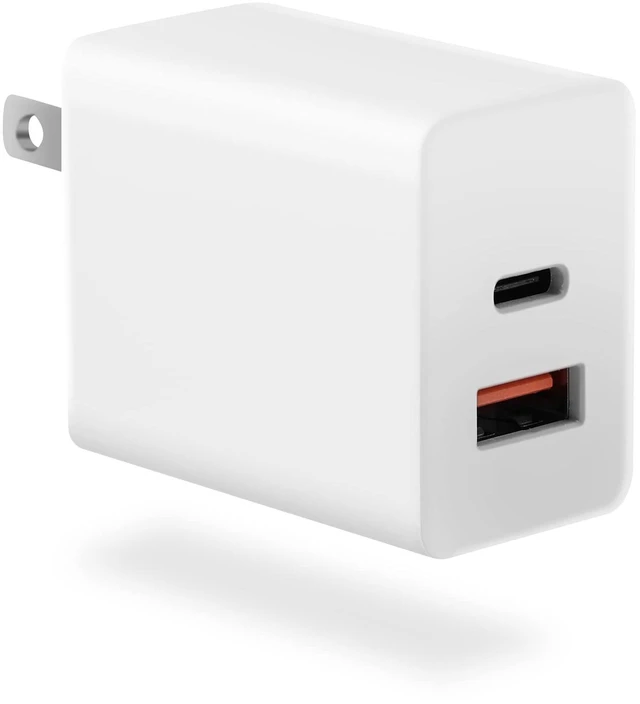 Main image of Hrbzo 20W USB-C Wall Charger Block, USB-C and USB-ADual-Port Fast Chargingfor 17 16 15 Plus/Pro Max,iPad, MacBook, Galaxy S25 S24 S23, Switch ... White
