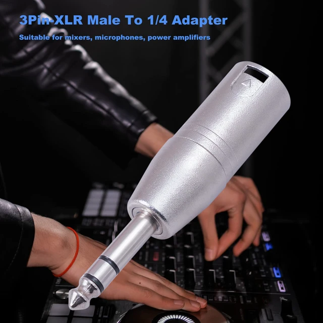 Alt view image 2 of 6 - Smithok 4 Pack 1/4" TRS to XLR Adapter, Balanced Quarter Inch 6.35mm Male to XLR Male Adapters