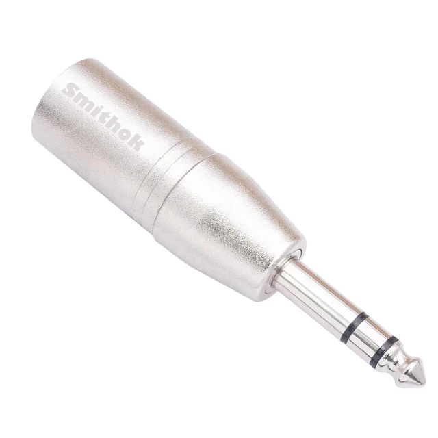 Alt view image 6 of 6 - Smithok 4 Pack 1/4" TRS to XLR Adapter, Balanced Quarter Inch 6.35mm Male to XLR Male Adapters