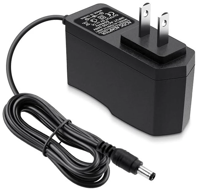 Main image of 5V 1A DC Power Supply Adapter, 100-240V AC to DC 5V 1A 0.8A 0.5A 450mA | Power Adapter Cord with Connector Size 5.5x2.5mm Barrel Interface, Black
