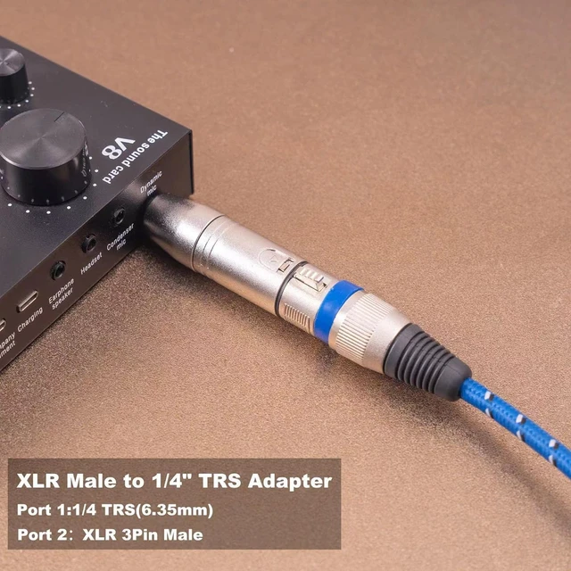 Alt view image 7 of 7 - 1/4 to XLR Adapter 4 Pack, 1/4" TRS to XLR (2 Pair), 2pcs Male to Male and 2pcs Male to Female, Balanced Quarter Inch 6.35mm Male to XLRMale/Female Adapters for Mixers, Microphones, Amplifiers
