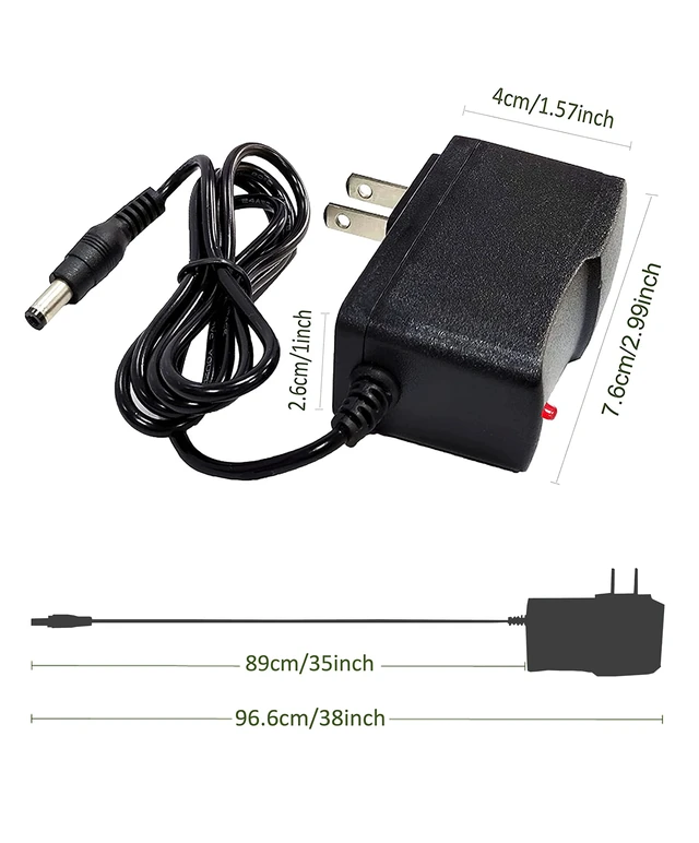 Alt view image 6 of 7 - 5V 2A DC Power Supply Adapter 10W AC/DC Wall Plug Adapter 100V-240V AC to DC 5 Volt 2Amp 1Amp Replacement Power Cord with 5.5mm*2.5mm DC tip for 5v led Strip Lights Cameras