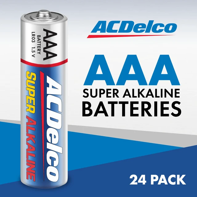 Alt view image 2 of 6 - ACDelco 24-Count Triple AAA Batteries, Maximum Power Super Alkaline Battery for Home and Office, 10-Year Shelf Life, Reclosable Packaging