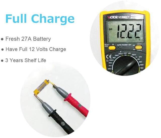 Alt view image 3 of 7 - LiCB A27 27A 12V Alkaline Battery (5-Pack)