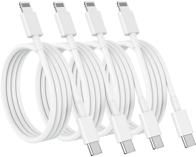 Main image of USB C to Lightning Cable (4pack 6ft), Apple MFi Certified iPhone Fast Charger 2m, Power Delivery Original Type C Charging Cord for Apple iPhone 13/12/11 Pro/11/XS MAX/XR/8/7/6s Plus,iPad (White)