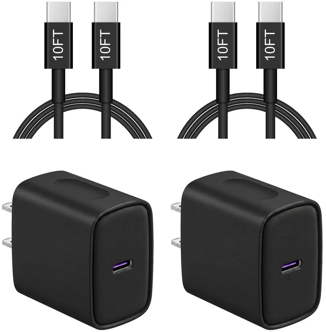 Main image of iPhone 17 16 15 Charger Fast Charging 10FT - 20W USB C Charger Block | with 10FT Type C to C Cable Compatible with iPhone 17/17 Pro/17 Pro Max/Air/16/16e/15, iPad Pro, iPad Air (Black)