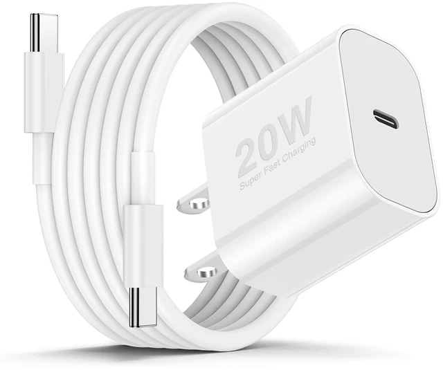 Main image of iPhone 18 17 16 15 Fast Charger and 6ft Type C to C Cable Cord Long, 20W USB C Charging Block Plug for Apple iPhone Duo/18 Pro/17 Pro Max/17 Air/16 Plus/15 Mini/iPad Power Adapter Cube Brick/AirPods