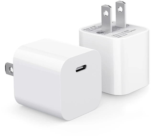 Main image of 20W USB C Fast Charger Block 2Pack,PD Wall Adapter for iPhone 16/15/14,Mini | Ultra compact USB C charger set for travel,home and office.Supports fast charging for iPhone,iPad,AirPods.Safe charging.