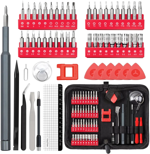 Main image of Electronics Small Screwdriver Set: 57 PCS Mini Precision Repair Tool Kit | Magnetic CR-V Steel Bits, 360° Rotation Top, Magnetic Mat, Storage Case - PC, Laptop, Phone, Switch, PS4 and Tablet Repair