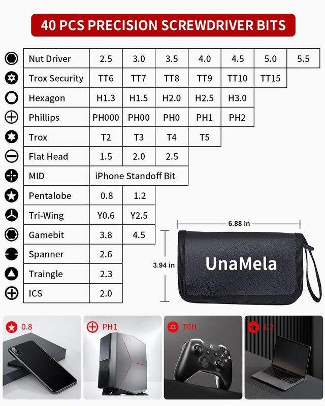 Alt view image 3 of 7 - Electronics Small Screwdriver Set: 57 PCS Mini Precision Repair Tool Kit | Magnetic CR-V Steel Bits, 360° Rotation Top, Magnetic Mat, Storage Case - PC, Laptop, Phone, Switch, PS4 and Tablet Repair
