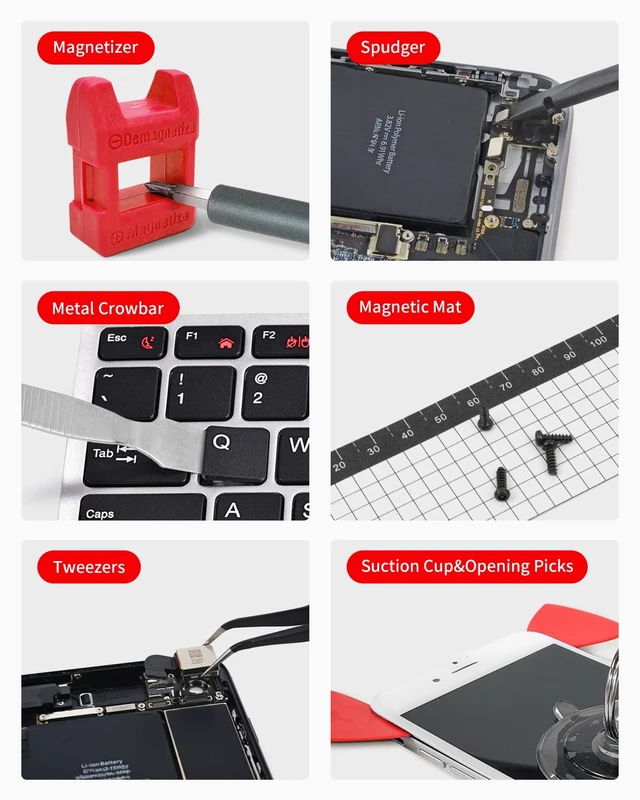 Alt view image 5 of 7 - Electronics Small Screwdriver Set: 57 PCS Mini Precision Repair Tool Kit | Magnetic CR-V Steel Bits, 360° Rotation Top, Magnetic Mat, Storage Case - PC, Laptop, Phone, Switch, PS4 and Tablet Repair