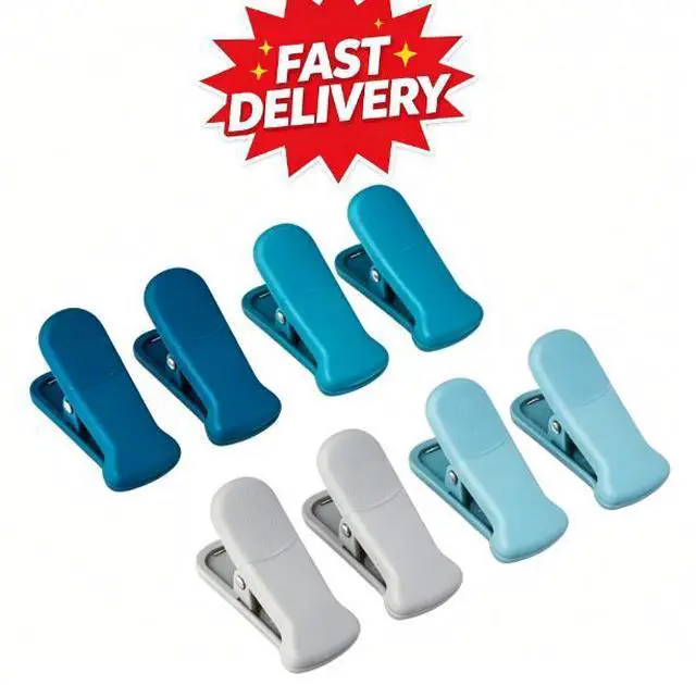 Main image of Mainstays 8-Piece Magnetic Plastic Bag Clips Set, Multicolor