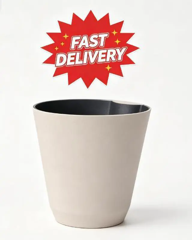 Main image of Mainstays 9 in. Beige Self-Watering Resin Planter
