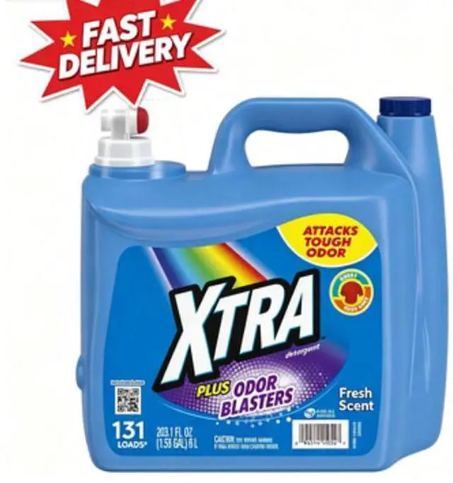 Main image of XTRA Laundry Detergent Liquid Plus Odor Blasters, 131 Loads, 203.1 Fl Oz