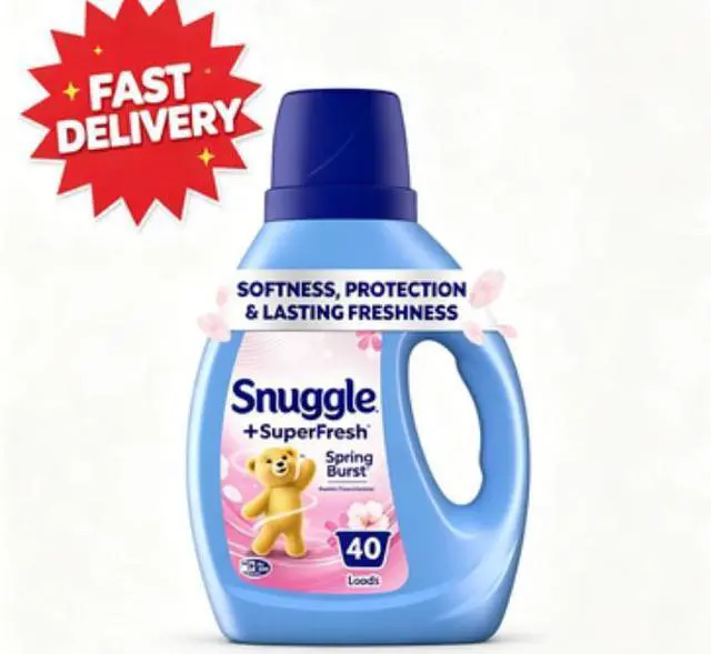Main image of Snuggle SuperFresh Liquid Fabric Softener, Odor Eliminating, Spring Burst, 40 Loads