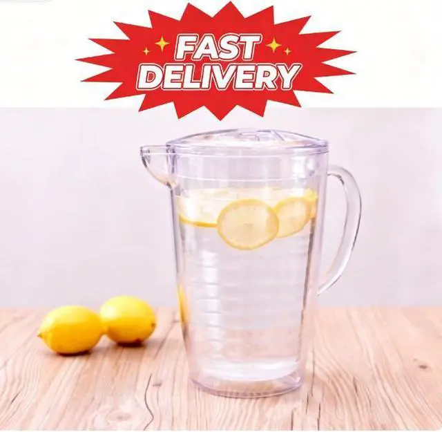 Main image of Mainstays 2.5 Quart Double Wall Clear Acrylic Pitcher