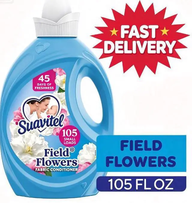 Main image of Suavitel Fabric Conditioner, Liquid Fabric Softener, 45 Days of Freshness, Field Flowers Scent, 105 fl oz