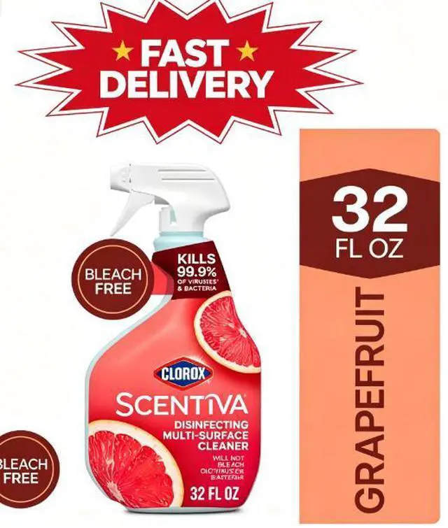 Main image of Clorox Scentiva Disinfecting Multi-Surface Cleaner Spray, Grapefruit & Orange Blossom, 32 fl oz