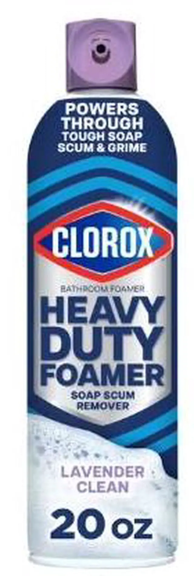 Main image of Clorox Heavy Duty Bathroom Foamer Soap Scum Remover, Lavender Clean, 20 Ounces