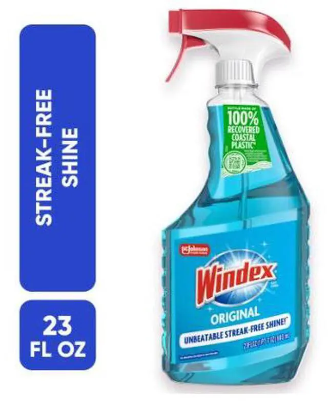 Main image of Windex Glass, Window, and Mirror Cleaner, Original Blue, Spray Bottle, 23 fl oz