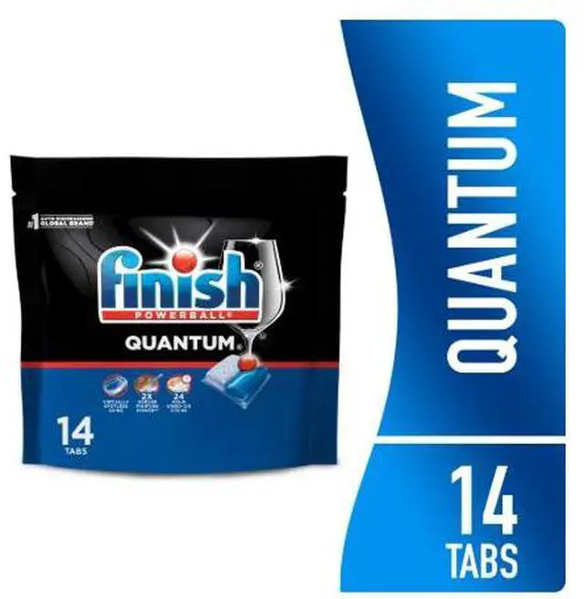 Main image of Finish Quantum Dishwasher Pods, No Pre-Rinse Dishwasher Detergent Tabs Soap, Advanced Clean, 14 Count