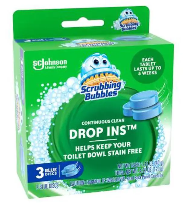 Alt view image 3 of 3 - Scrubbing Bubbles Toilet Tablets, Continuous Clean Toilet Drop Ins, 3 Count