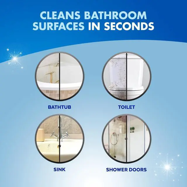 Alt view image 6 of 7 - Lysol Power Limescale Remover Bathroom Cleaner Spray, Hard Water Stain Remover, Disinfecting Multipurpose Cleaner, 0% Bleach, Atlantic Fresh Scent, 32 fl oz
