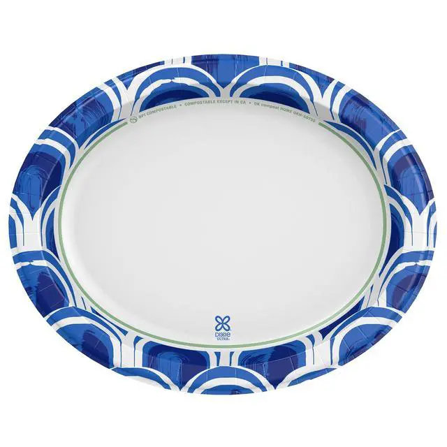 Alt view image 5 of 7 - Dixie Ultra Platter Disposable Paper Plates, 12.5"x10", Multi-Color, 25 Count