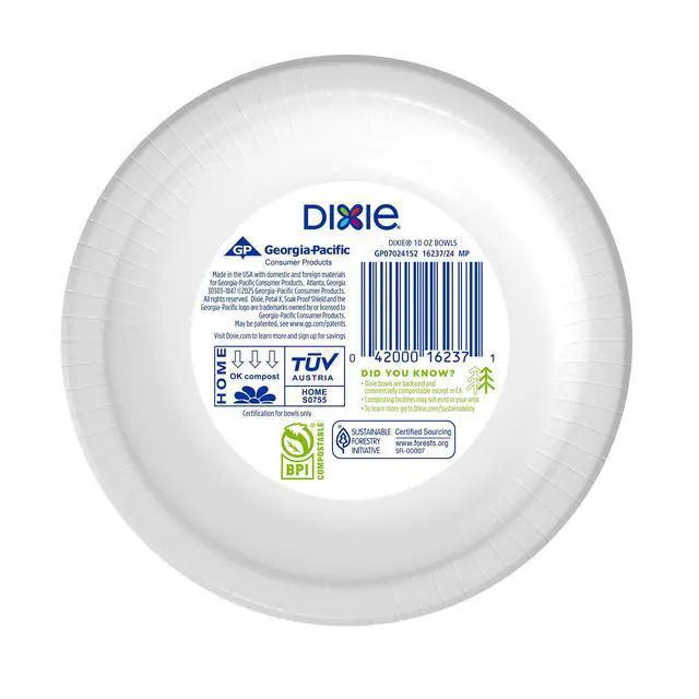 Alt view image 7 of 7 - Dixie Disposable Paper Bowls, 10 Ounce, Multi-Color, 70 Count