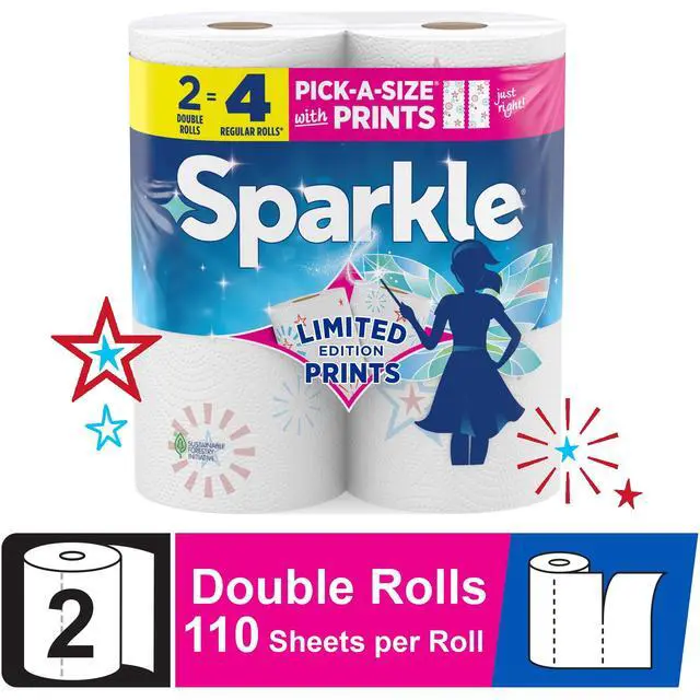 Alt view image 6 of 7 - Sparkle Pick-a-Size Paper Towels, Limited Edition Summer Design, 2 Double Roll