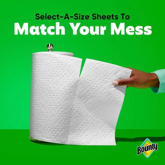 Alt view image 3 of 7 - Bounty Paper Towels Select-A-Size Print, 2 Triple Rolls, 123 Sheets per Roll