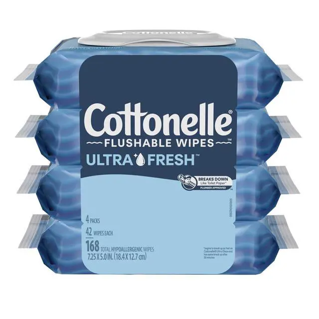 Alt view image 7 of 7 - Cottonelle Ultra Fresh Flushable Wet Wipes, 4 Flip-Top Packs