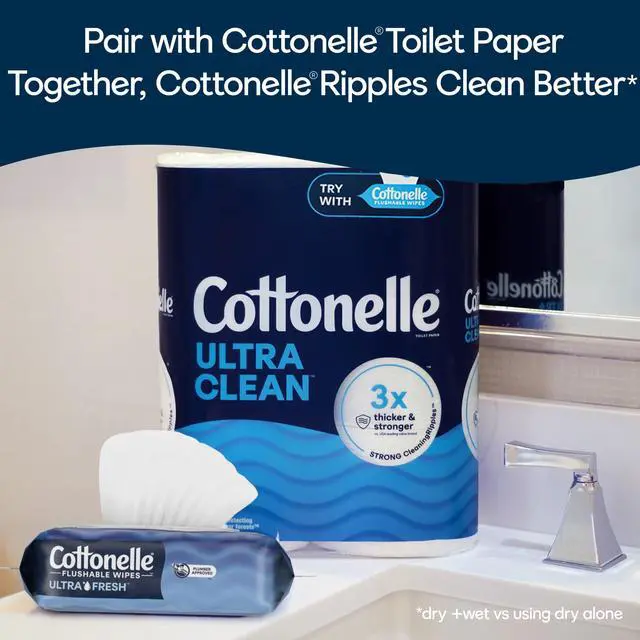 Alt view image 2 of 7 - Cottonelle Ultra Fresh Flushable Wet Wipes, 2 Flip-Top Packs