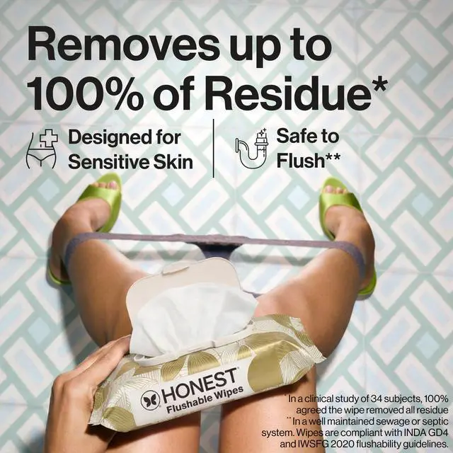 Alt view image 4 of 6 - The Honest Company Flushable Wipes, Plant-Based, 126 Count, Gilded Wings