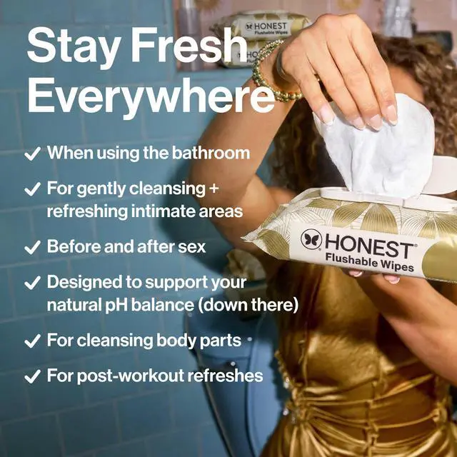 Alt view image 6 of 6 - The Honest Company Flushable Wipes, Plant-Based, 126 Count, Gilded Wings